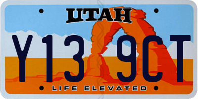 UT license plate Y139CT