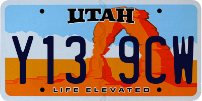 UT license plate Y139CW