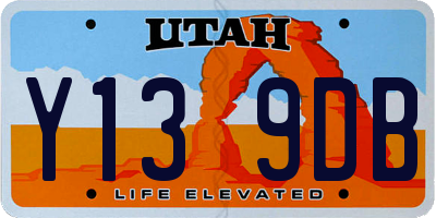 UT license plate Y139DB