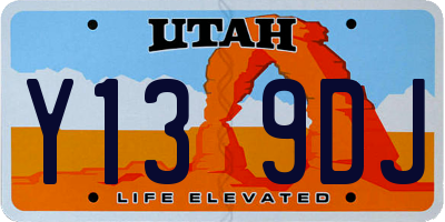 UT license plate Y139DJ