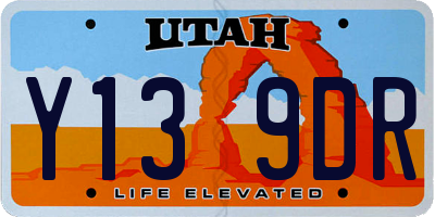 UT license plate Y139DR