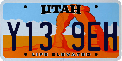 UT license plate Y139EH
