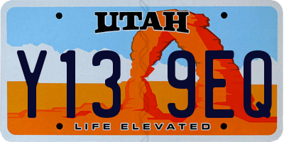 UT license plate Y139EQ