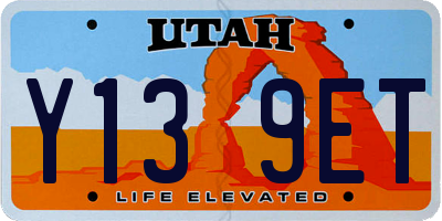 UT license plate Y139ET