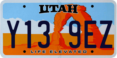 UT license plate Y139EZ