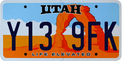 UT license plate Y139FK
