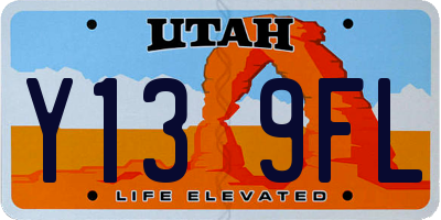 UT license plate Y139FL