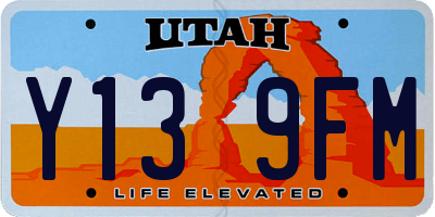 UT license plate Y139FM