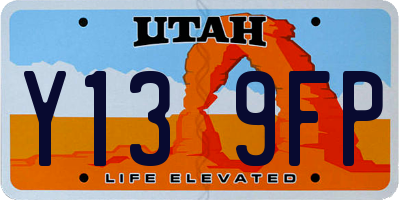 UT license plate Y139FP
