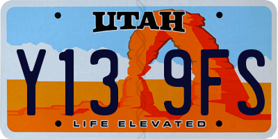 UT license plate Y139FS