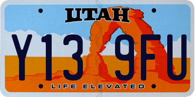 UT license plate Y139FU