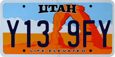 UT license plate Y139FY