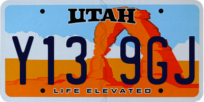 UT license plate Y139GJ
