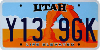 UT license plate Y139GK