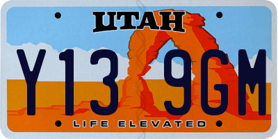 UT license plate Y139GM