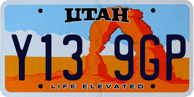 UT license plate Y139GP
