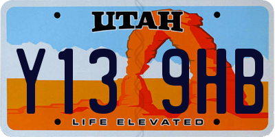 UT license plate Y139HB