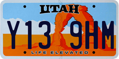 UT license plate Y139HM