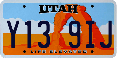 UT license plate Y139IJ