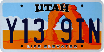 UT license plate Y139IN