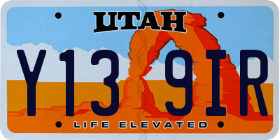 UT license plate Y139IR