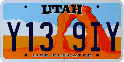 UT license plate Y139IY