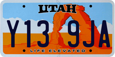 UT license plate Y139JA