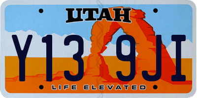 UT license plate Y139JI