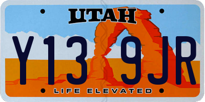 UT license plate Y139JR