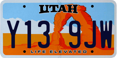 UT license plate Y139JW