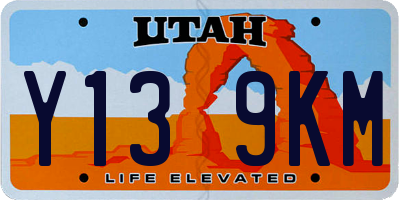 UT license plate Y139KM