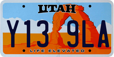 UT license plate Y139LA