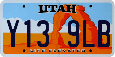 UT license plate Y139LB