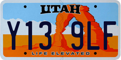 UT license plate Y139LF