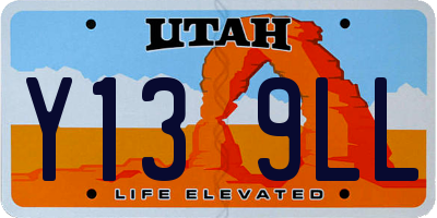 UT license plate Y139LL