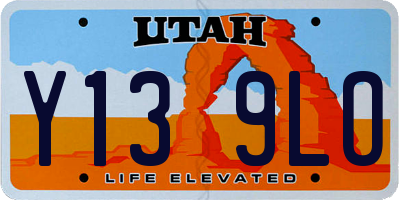 UT license plate Y139LO