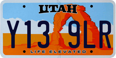 UT license plate Y139LR