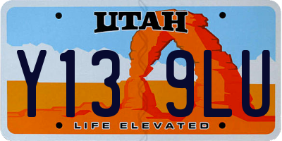 UT license plate Y139LU