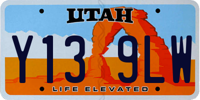 UT license plate Y139LW