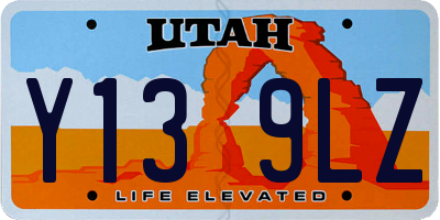 UT license plate Y139LZ