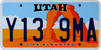 UT license plate Y139MA