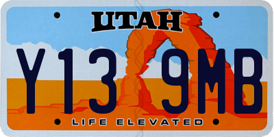 UT license plate Y139MB