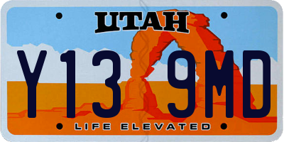 UT license plate Y139MD