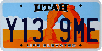 UT license plate Y139ME