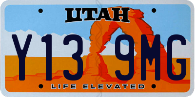 UT license plate Y139MG