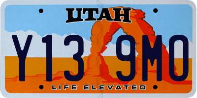 UT license plate Y139MO