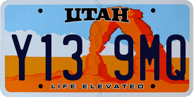 UT license plate Y139MQ