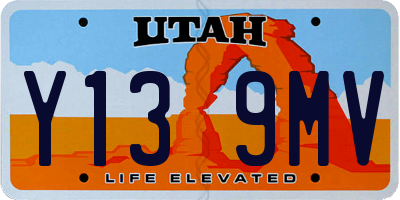UT license plate Y139MV