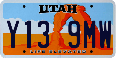 UT license plate Y139MW