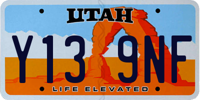 UT license plate Y139NF